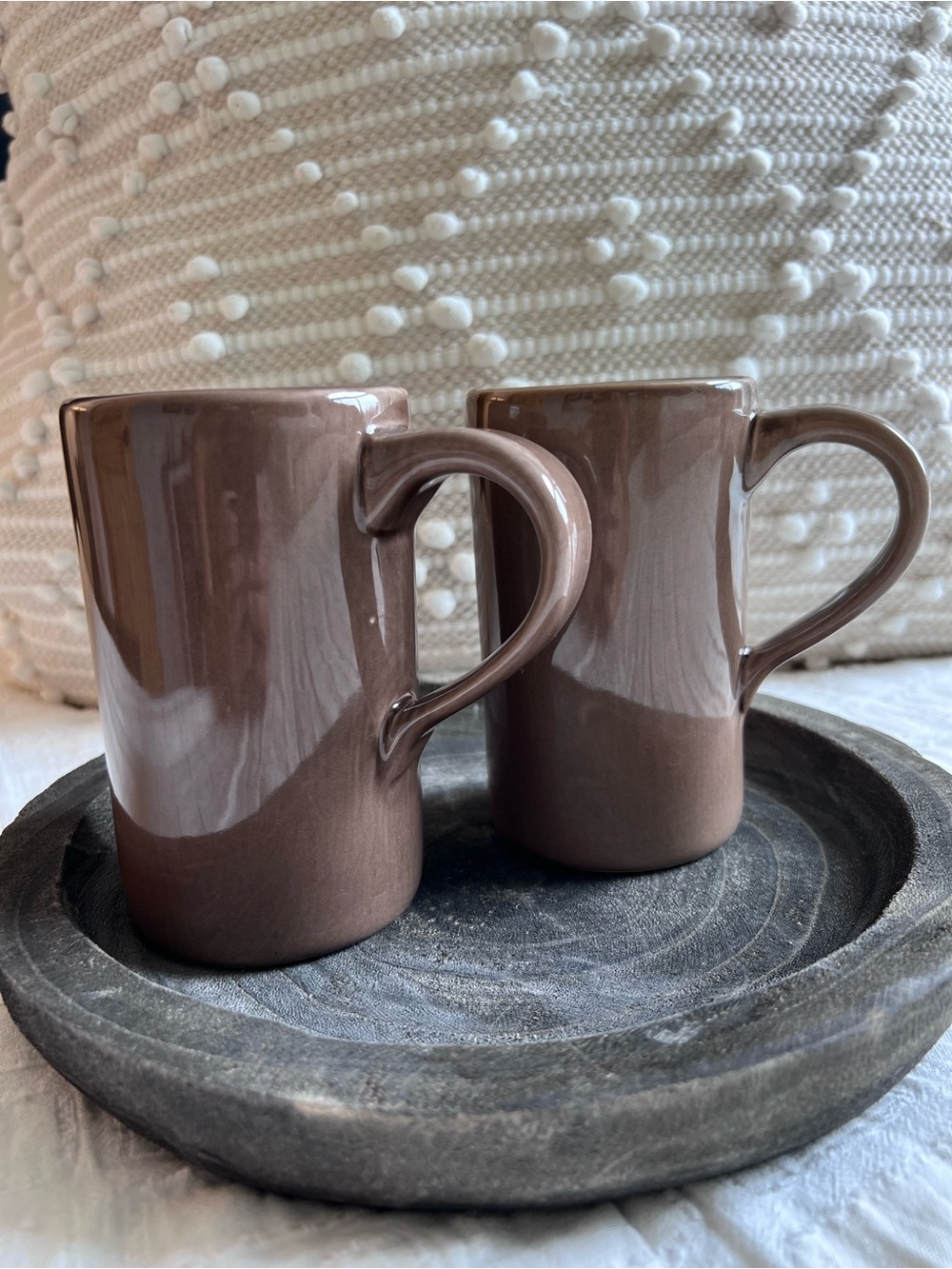 Barbara Eigen Pottery Barn Stoneware Coffee Mugs Set 2